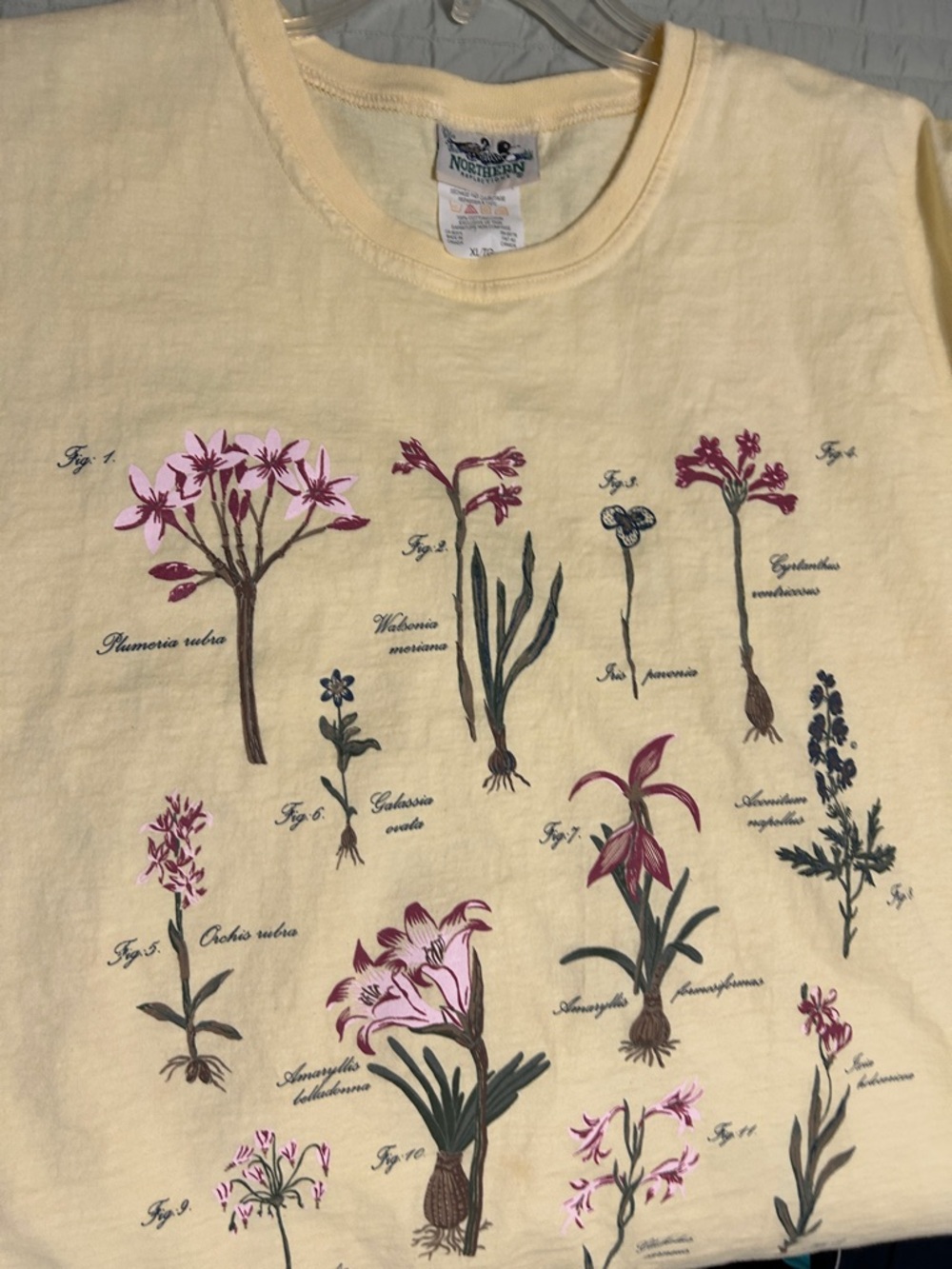 Northern Reflections Yellow Floral Botanical Short Sleeve Tee